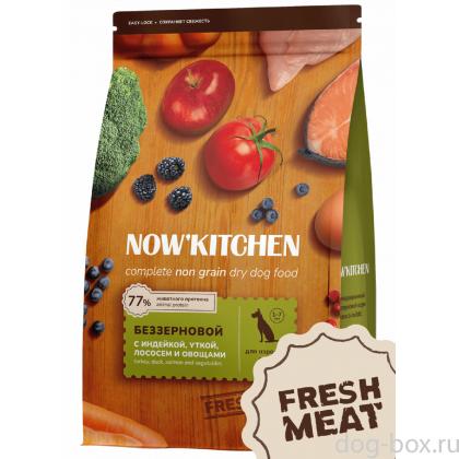 Беззерновой корм для взрослых собак со свежей индейкой, уткой, лососем, Fresh Grain-free Turkey, Duck&Salmon, Adult, 0,4 кг Беззерновой корм для взрослых собак со свежей индейкой, уткой, лососем, Fresh Grain-free Turkey, Duck&Salmon, Adult, 0,4 кг-0