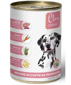 Clan Classic консервы для собак Мясное ассорти с потрошками, паштет
