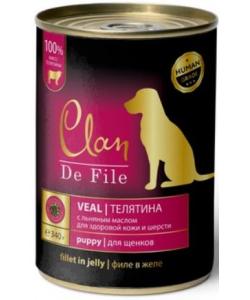 Clan De File консервы для щенков, телятина