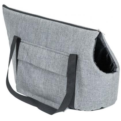 Сумка-переноска для мопсов, бишонов, серая, 58*27*34см-1