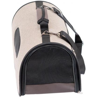 Сумка-переноска жёсткая серия ПРОМЕНАД с карманом бежевая-1