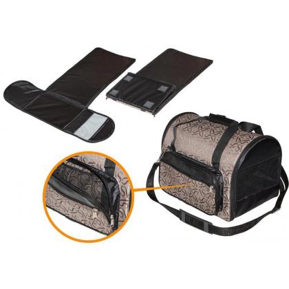 Сумка-переноска "Гламур", жаккард, 4 кармана,раскладная-2