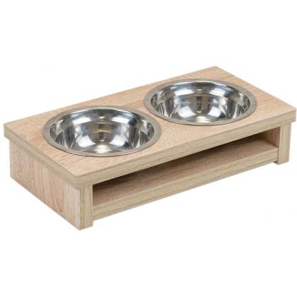 Кормушка для животных, двойная ламинат ДУБ сонома-3