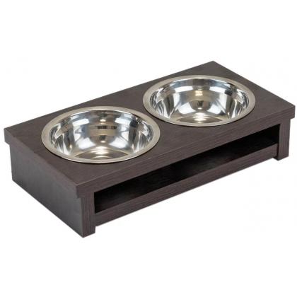 Кормушка для животных, двойная ламинат венге-1