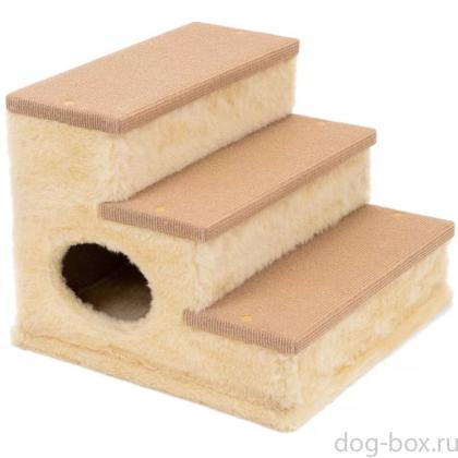 Домик-лестница "Ступени-1" 39*38.5*h32см, бежевый-0