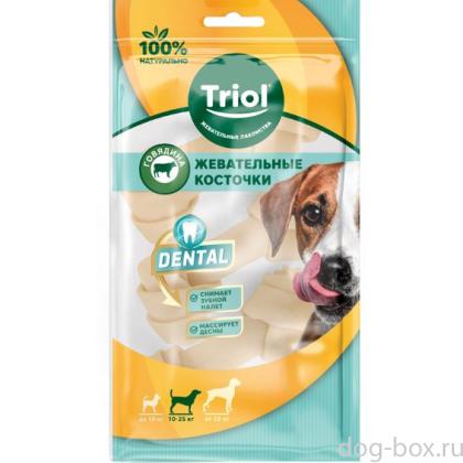 Косточки жевательные DENTAL узловые белые, 10см (уп.3шт.)-0