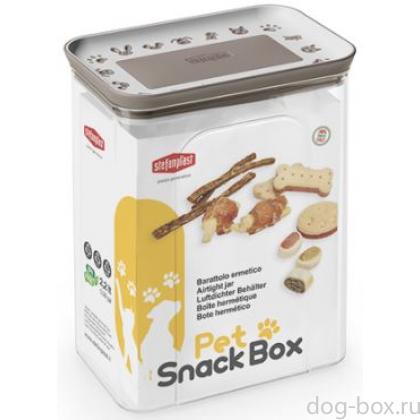 Герметичный контейнер, серый, 2,2л, 10x15,5x19,5см-0