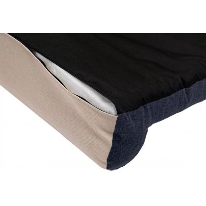 Лежанка прямоугольная с подголовником NAVY №1, рогожка, чехол на молнии 75*50*21см, бежевая-2