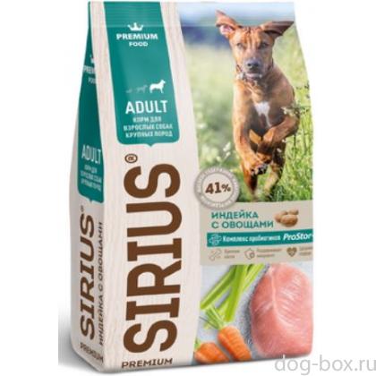 Premium сухой корм для взрослых собак крупных пород индейка с овощами-0