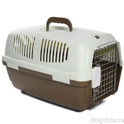 Переноска для животных FS01 с металлической дверцей S, 48*29*28см, капучино-0