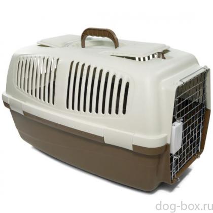 Переноска для животных FS03 с металлической дверцей L, 62*39*38см, капучино-0