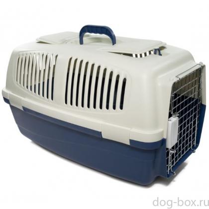 Переноска для животных FS03 с металлической дверцей L, 62*39*38см, индиго-0