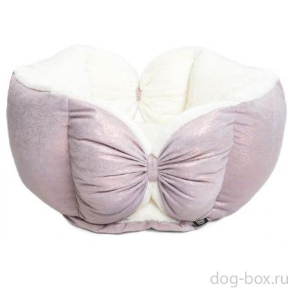 Лежанка многогранная для животных "Сияние" M, 46*46*22см, розовая-0