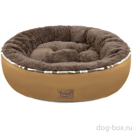 Лежанка круглая "Осенняя классика" S, коричневая, 50*50*13см-0