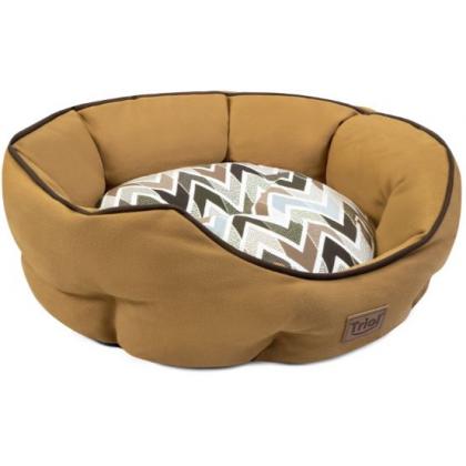 Лежанка овальная "Осенняя классика" S, коричневая, 45*40*16см-4