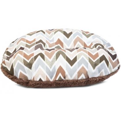 Лежанка овальная "Осенняя классика" S, коричневая, 45*40*16см-2