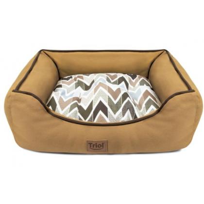 Лежанка прямоугольная "Осенняя классика" S, коричневая, 47*37*17см-4