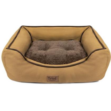 Лежанка прямоугольная "Осенняя классика" S, коричневая, 47*37*17см-1