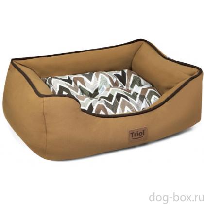 Лежанка прямоугольная "Осенняя классика" S, коричневая, 47*37*17см-0