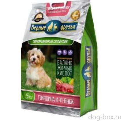 Сухой корм для взрослых собак мелких пород Говядина и ягненок-0