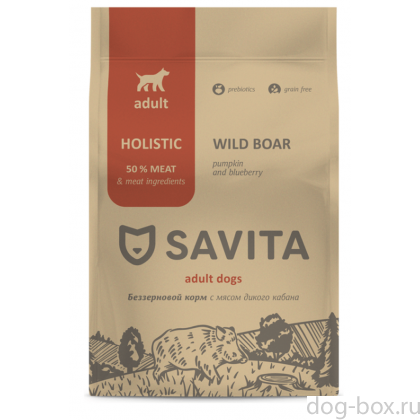 Беззерновой корм для взрослых собак с мясом кабана Беззерновой корм для взрослых собак с мясом кабана-0