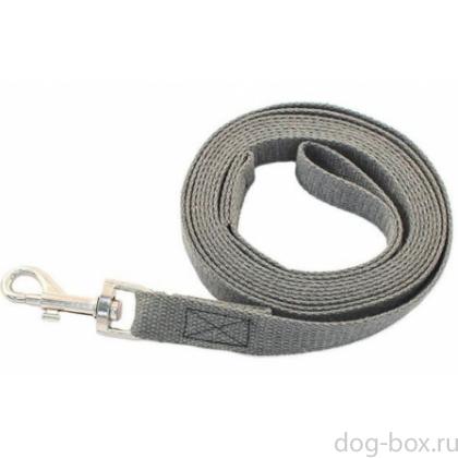 Поводок брезентовый легкий, импорт.карабин, 1,5м*2см-0