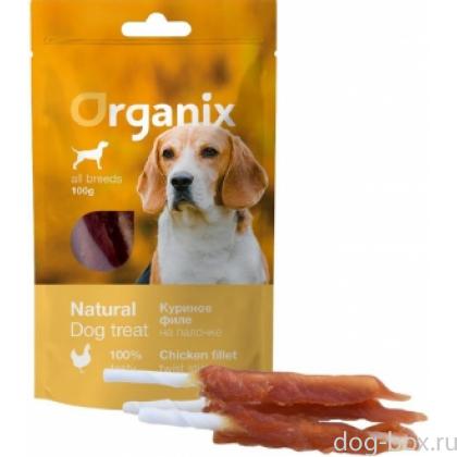 Лакомство для собак «Куриное филе на палочке» (100% мясо)-0