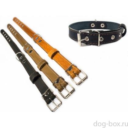 Ошейник кожаный, 1 слой,47-59см*3см-0