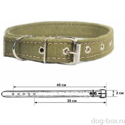 Ошейник брезентовый, 2 слоя, 35-45*2см-0