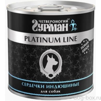 Консервы для собак ,Платинум Сердечки индюшиные в желе-0