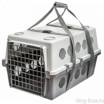 Переноска для животных до 15кг с пластиковой дверцей "Пегас" №3 61*40*36см -0