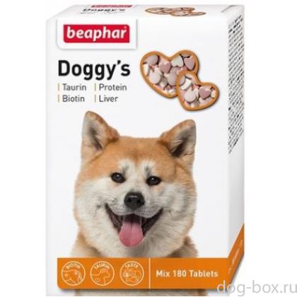 Кормовая добавка для собак, 180 таб., Doggy’s MIX + Taurin-Biotin + Protein + Live-0