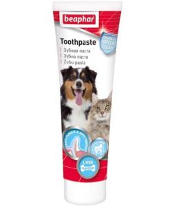 Зубная паста со вкусом печени для кошек и собак