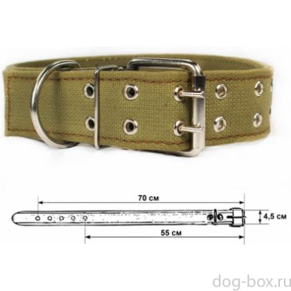 Ошейник брезентовый, 2 слоя, 55-70*4,5см-0