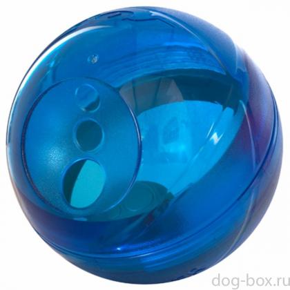 Игрушка кормушка для собак TUMBLER, синяя, 12см-0
