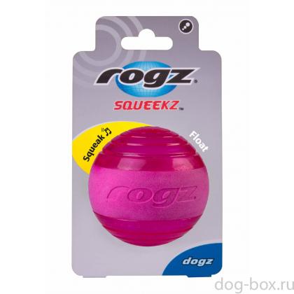Мяч для собак с пищалкой Squeekz, розовый, 6,4см-0