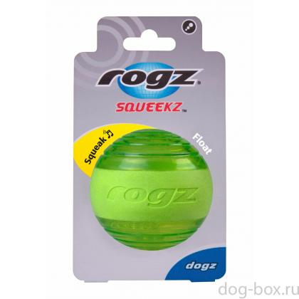 Мяч для собак с пищалкой Squeekz, лайм, 6,4см-0