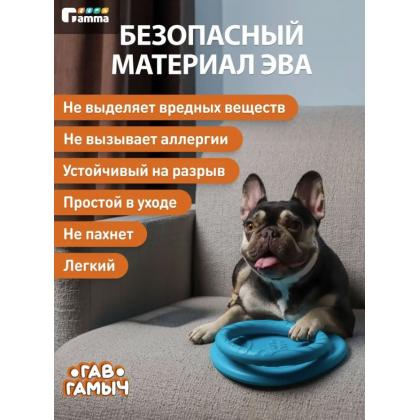 ГАВ ГАМЫЧ Набор игрушек для собак Летающий диск 22см и кольцо 18см-2