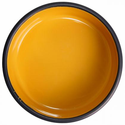 Миска керамическая для собак черная с желтым, 420мл-1