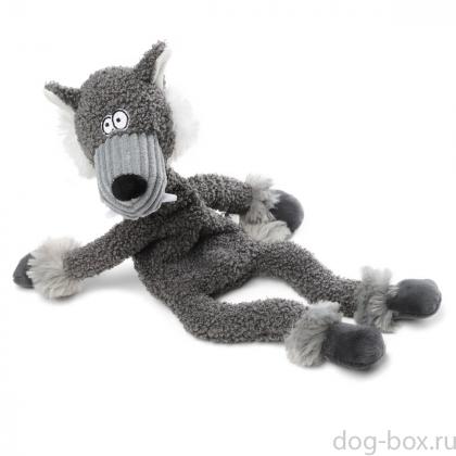 Игрушка для собак Волк с верёвкой и пищалкой 39см, серия PLUSH FRIENDZ (85079)-0