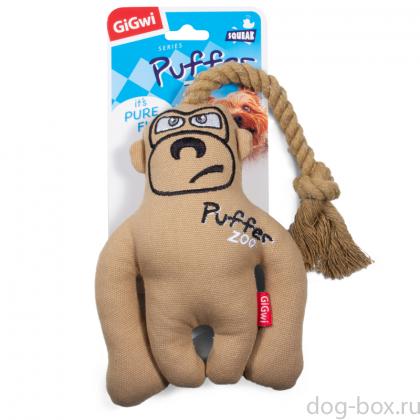 Игрушка для собак Обезьяна с пищалкой серия PUFFER ZOO, 31см (75501)-0