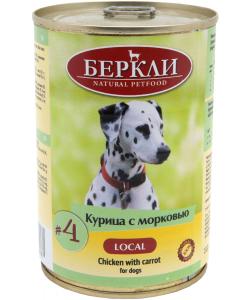 Консервы для собак Курица с морковью LOCAL №4, 400г