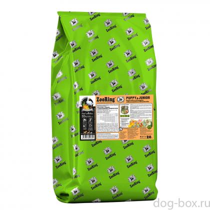 Корм сухой для щенков и юиниров средних и крупных пород Puppy&Junior Утка и рис с тыквой, с глюкозамином и хондроитином, БРАК упаковки-0