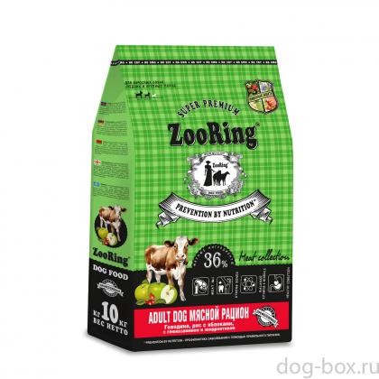 Корм сухой для собак Adult Dog Мясной рацион Говядина, рис с яблоками с глюкозамином и хондроитином, 10кг-0