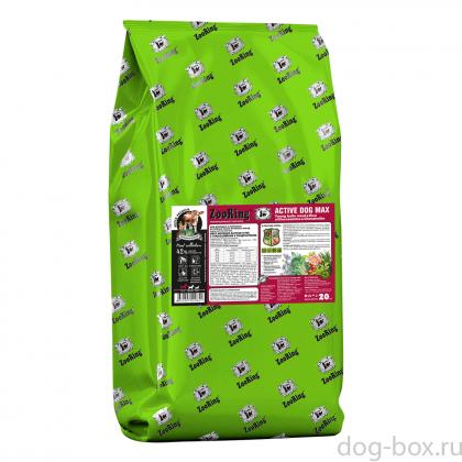 Корм сухой для собак Active Dog Max Мясо молодых бычков и рис с глюкозамином и хондроитином, 20кг-0