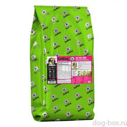 Корм сухой для собак Active Dog Мясо молодых бычков и рис с глюкозамином и хондроитином, 20кг-0