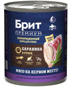 Консервы Premium by Nature с бараниной и рубцом для взрослых собак всех пород, 0.85кг