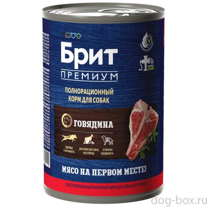 Консервы Premium by Nature с говядиной для взрослых собак всех пород, 0.41кг-0