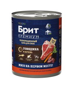 Консервы Premium by Nature с говядиной и печенью для взрослых собак всех пород, 0.85кг