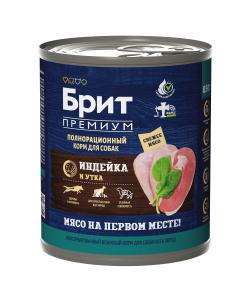 Консервы Premium by Nature с индейкой и уткой для взрослых собак всех пород, 0.85кг